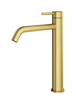 Смеситель высокий для раковины Plumberia Selection IXO XO0052OB золото брашированное