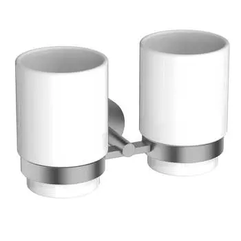 Стакан для зубных щеток Aquatek Бетта AQ4617BGM черный, хром шлифованный