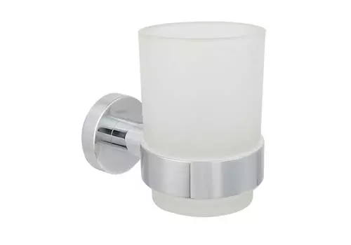 Стакан для зубных щеток Aquatek Вега AQ4004CR хром, матовое белое стекло