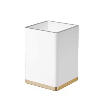 Стакан для зубных щеток Boheme 10961-W-G белый, золото