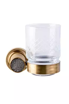 Стакан для зубных щеток Boheme Royal Cristal 10924-BR-B бронза, черный
