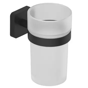 Стакан для зубных щеток Kludi Vela S 2597539 черный матовый