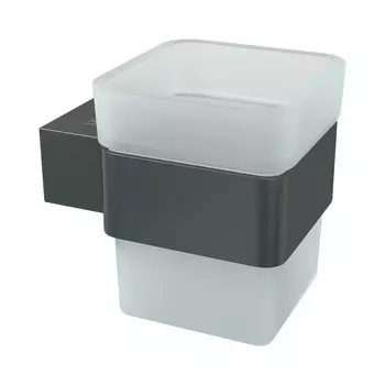Стакан для зубных щеток Lemark Smooth Line 9736015 с держателем, графит