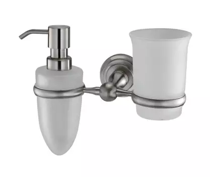 Стакан для зубных щеток Wasserkraft Ammer K-7089 с диспенсером, хром