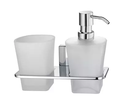 Стакан для зубных щеток Wasserkraft Leine K-5089 с диспенсером, хром