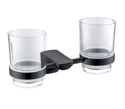 Стакан двойной CeramaLux Monelli 70003 черный матовый