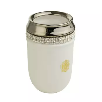 Стакан настольный Migliore Dubai 28454 белый, платина, swarovski