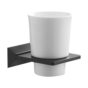 Стакан с держателем Rose RG1612H черный