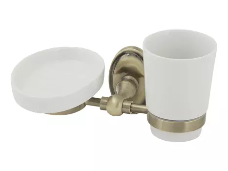 Стакан с мыльницей Veragio Bonjour VR.BNR-7843.BR бронза