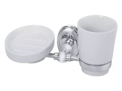 Стакан с мыльницей Veragio Bonjour VR.BNR-7843.CR хром