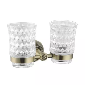 Стаканы с держателем Rose RG1422Q бронза