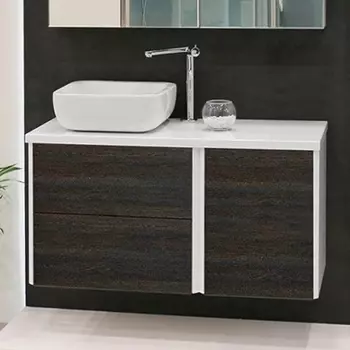 Столешница Aquaton Брук 100 (60+40) белая