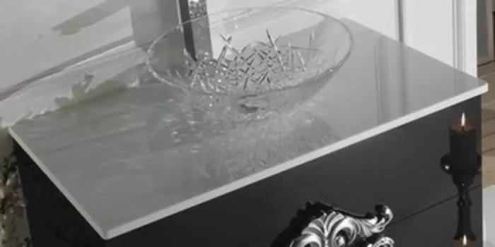 Столешница Armadi Art Solid Glass, белая 110