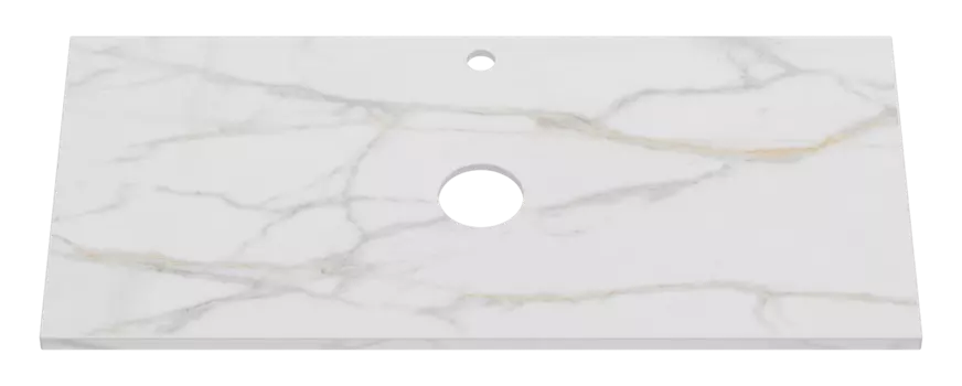 Столешница Brevita Shanel 100 см SM02-01 белая, серая, золото