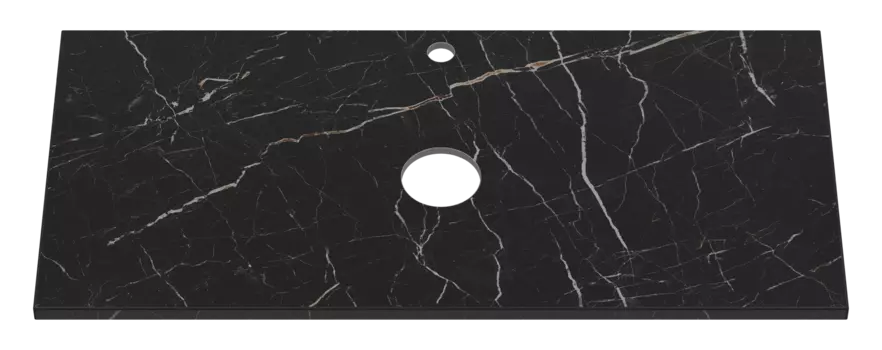 Столешница Brevita Shanel 100 см SM02-02 черная, белая, бронза