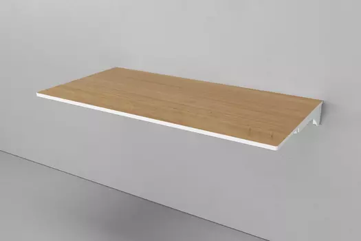 Столешница Velvex Klaufs 120х60 без выреза, тумба слева, белая/шатане