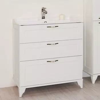 Тумба под раковину Aquaton Леон 80 Н дуб белый