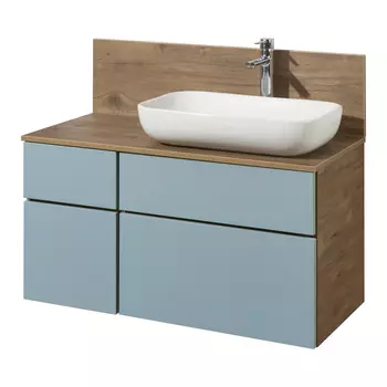 Тумба под раковину Aquaton Мишель 1A256901MIX30 100 см, без столешницы, дуб рустикальный, фьорд