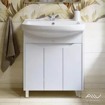 Тумба под раковину Alavann Crystal 75 см белая