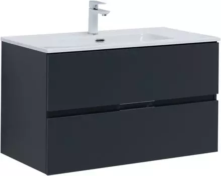 Тумба под раковину Aquanet Алвита New 90 см 303919 антрацит