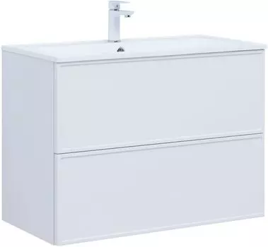 Тумба под раковину Aquanet Арт 88 см 313256 белая матовая