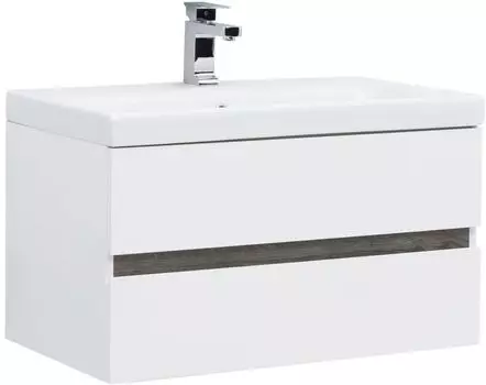 Тумба под раковину Aquanet Беркли 80 см 254290 белая, дуб рошелье
