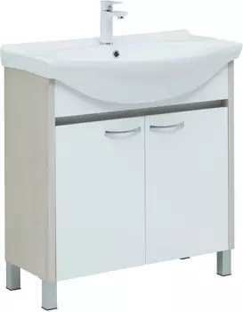 Тумба под раковину Aquanet Донна 77 см 274170 дуб, белый