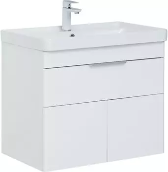 Тумба под раковину Aquanet Ирис New 69 см 310149 белая глянцевая