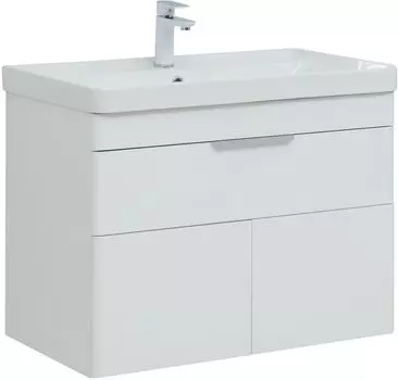 Тумба под раковину Aquanet Ирис New 80 см 310150 белая глянцевая