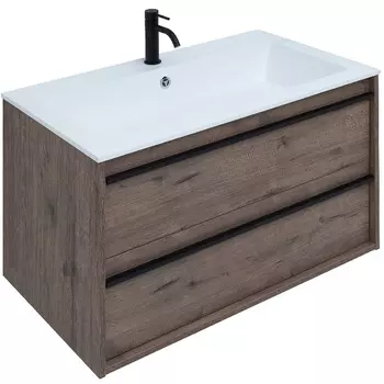 Тумба под раковину Aquanet Lino 90 см 253913 дуб веллингтон