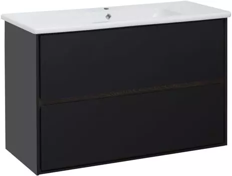 Тумба под раковину Aquanet Милан 97 см 269299 черная глянцевая