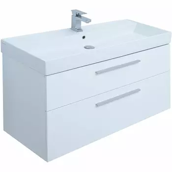 Тумба под раковину Aquanet Nova 100 см 249922 белая глянцевая