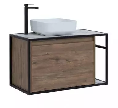 Тумба под раковину Aquanet Nova Lite Loft 90 см 261660 дуб рустикальный