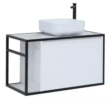 Тумба под раковину Aquanet Nova Lite Loft 90 см 261651 белая