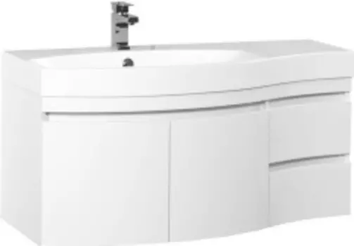 Тумба под раковину Aquanet Опера 115 L 169613 подвесная, белая