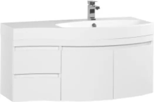 Тумба под раковину Aquanet Опера 115 R 169654 подвесная, белая