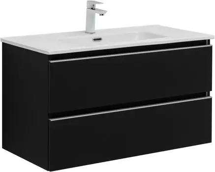 Тумба под раковину Aquanet Вега 89 см 329598 черная