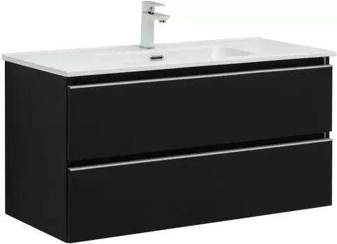 Тумба под раковину Aquanet Вега 99 см 329593 черная