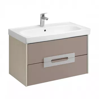 Тумба под раковину Aquaton Ар-Деко 80 см 1A280401DD6E0 2 ящика, кашемир