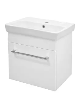Тумба под раковину Aquaton Поль 45 см 1A263701PF010 подвесная, белая