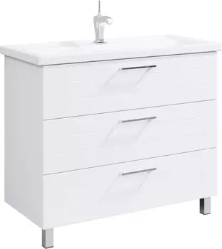 Тумба под раковину Aqwella Манчестер 100 белая напольная