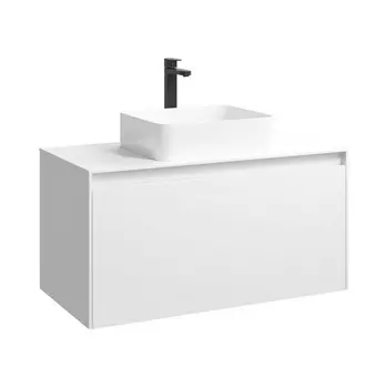 Тумба под раковину Aqwella Mobi 100 белый глянец