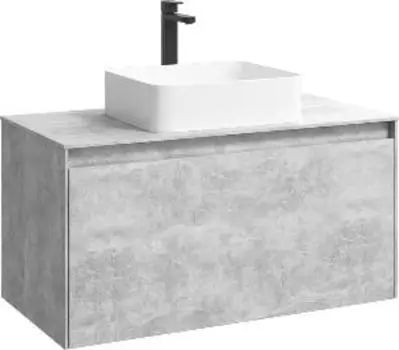 Тумба под раковину Aqwella Mobi 100 бетон светлый