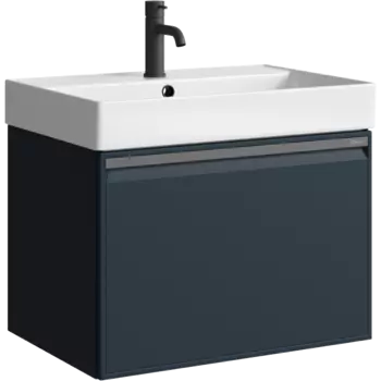 Тумба под раковину Aqwella Pure 64 см PUR0165GRM подвесная, серая