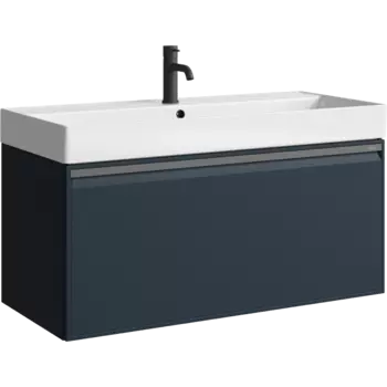 Тумба под раковину Aqwella Pure 99 см PUR0110GRM подвесная, серая