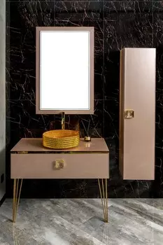 Тумба под раковину Armadi Art Lucido 100 см 770-100-Rose бежевая