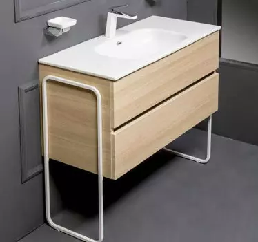 Тумба под раковину Armadi Art Vallessi 837-080-L дуб светлый матовый фактурный