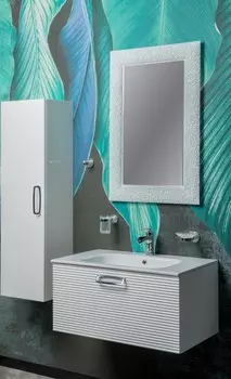 Тумба под раковину Armadi Art Vallessi Avantgarde 80 см 842-080-WCR хром, белая