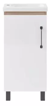 Тумба под раковину ASB-mebel Адель 39 см 9786 белый, дуб сонома