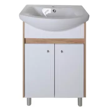 Тумба под раковину ASB-mebel Альпина 47 см 11780 белый, дуб золотой